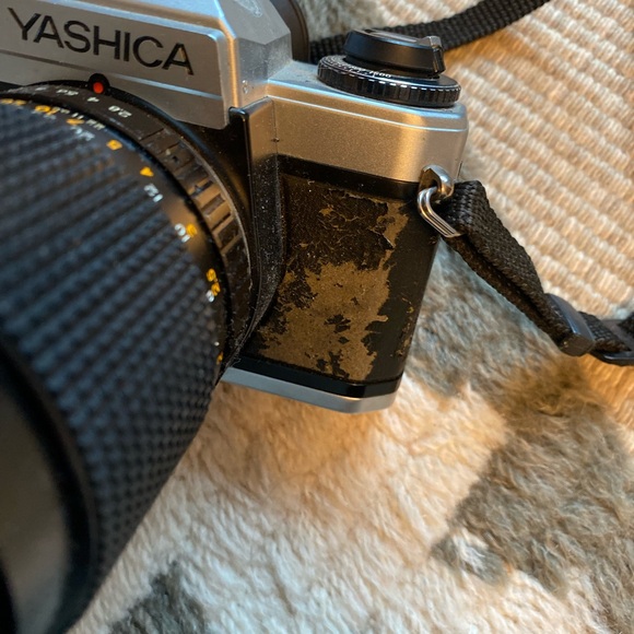YASHICA FX-D Quartz SLR 35mm Film Camera 50mm lens + macro lens + Tripod Spacer - Picture 3 of 8